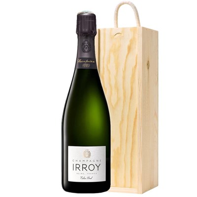 Irroy Extra Brut Champagne 75cl In Wooden Sliding Lid Gift Box